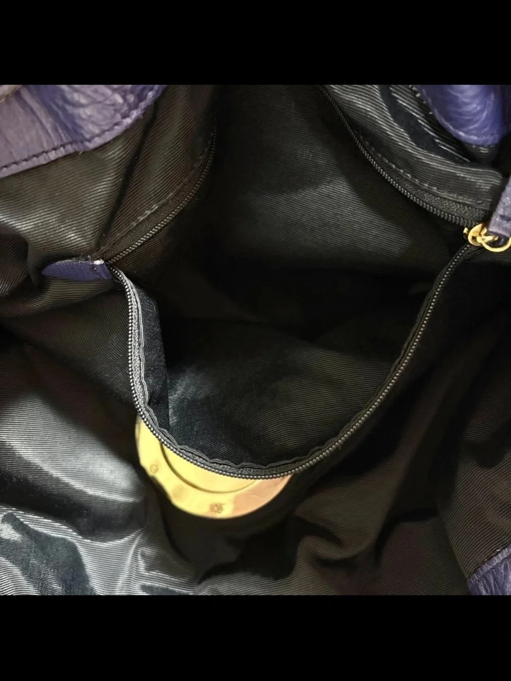 Mulberry Navy Leather Braided Handle Tote Bag